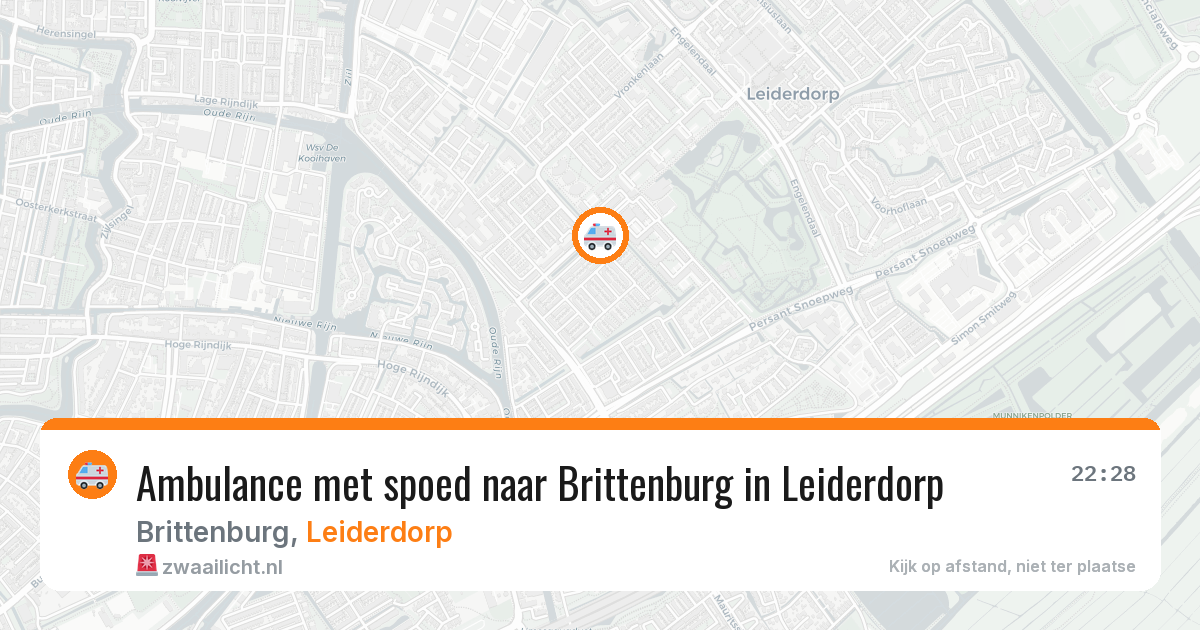 Ambulance met spoed naar Brittenburg in Leiderdorp — 4 aug 2026