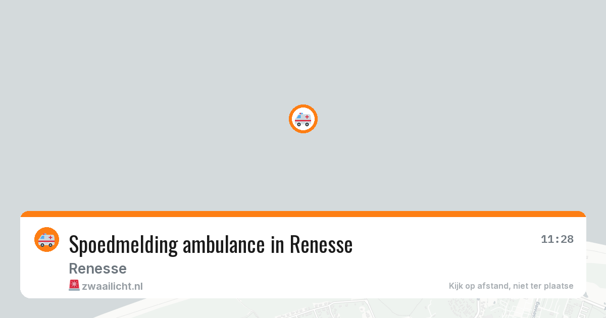 Spoedmelding ambulance in Renesse — 14 aug 2026
