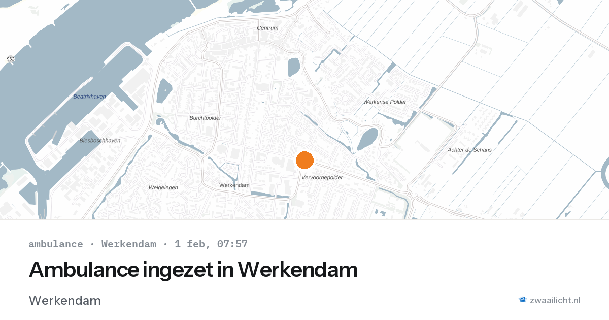 Ambulance ingezet in Werkendam — 1 feb 2026