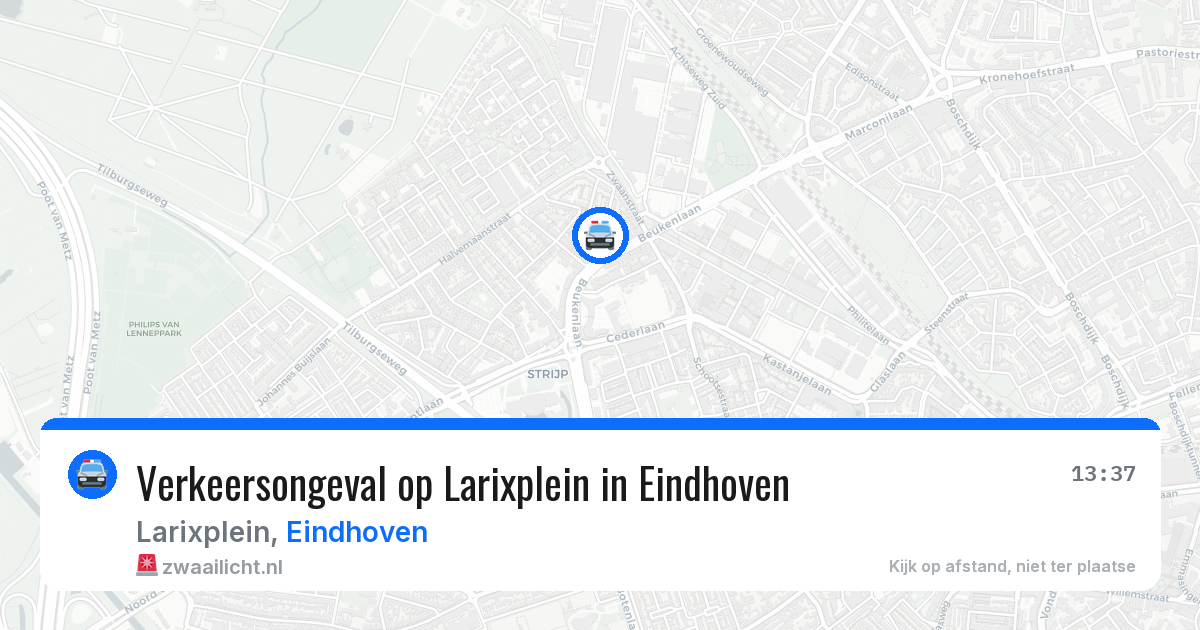 Verkeersongeval op Larixplein in Eindhoven — 8 mei 2026