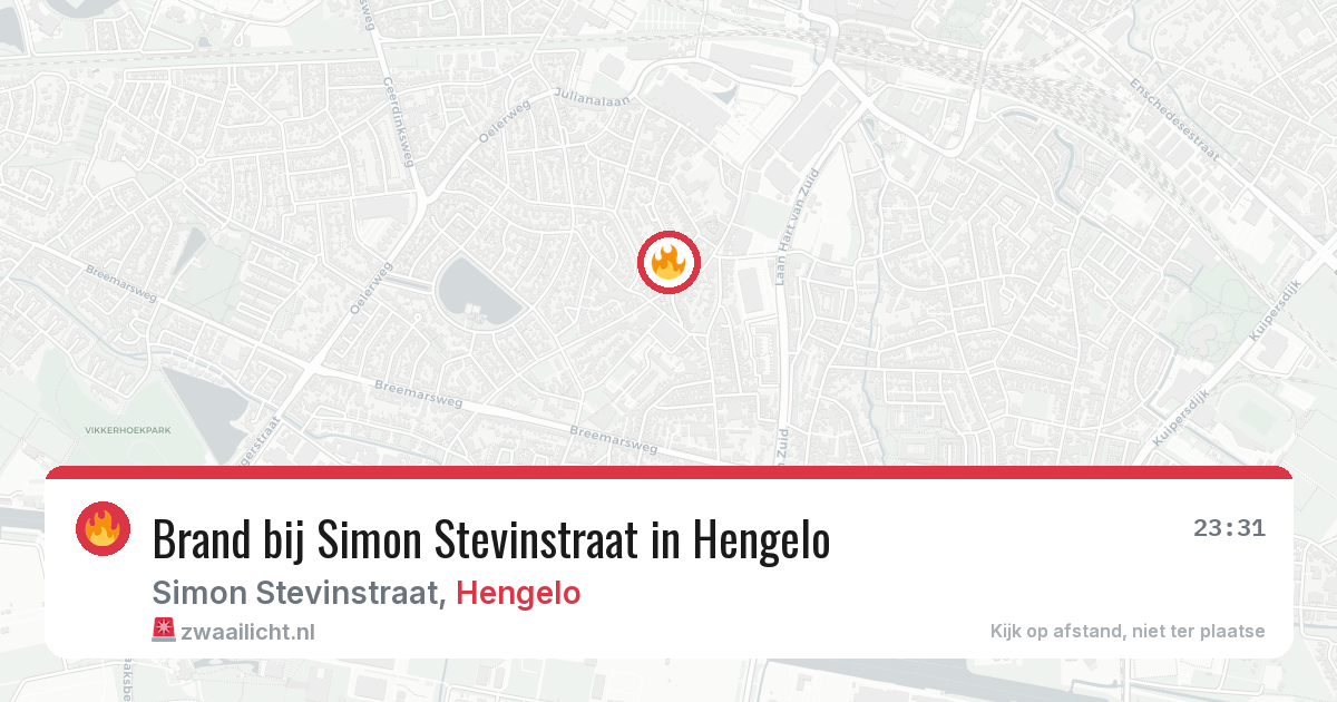 Brand bij Simon Stevinstraat in Hengelo — 19 jun 2026