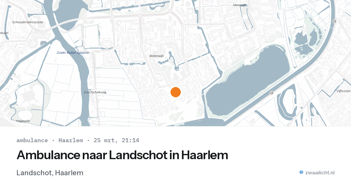 Ambulance naar Landschot in Haarlem — 25 mrt 2026