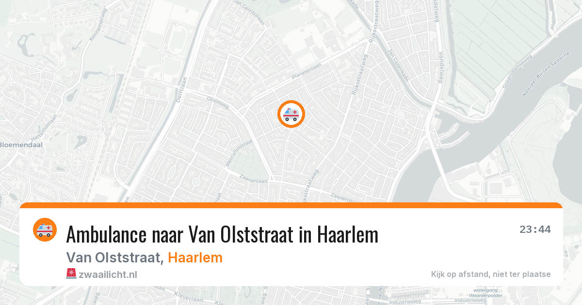 Ambulance naar Van Olststraat in Haarlem — 17 mrt 2026