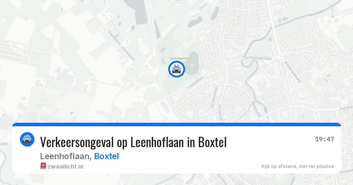 Verkeersongeval op Leenhoflaan in Boxtel — 17 mei 2026