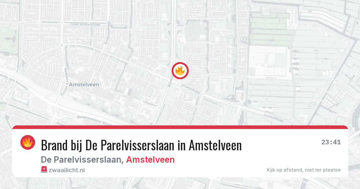 Brand bij De Parelvisserslaan in Amstelveen — 4 jun 2026