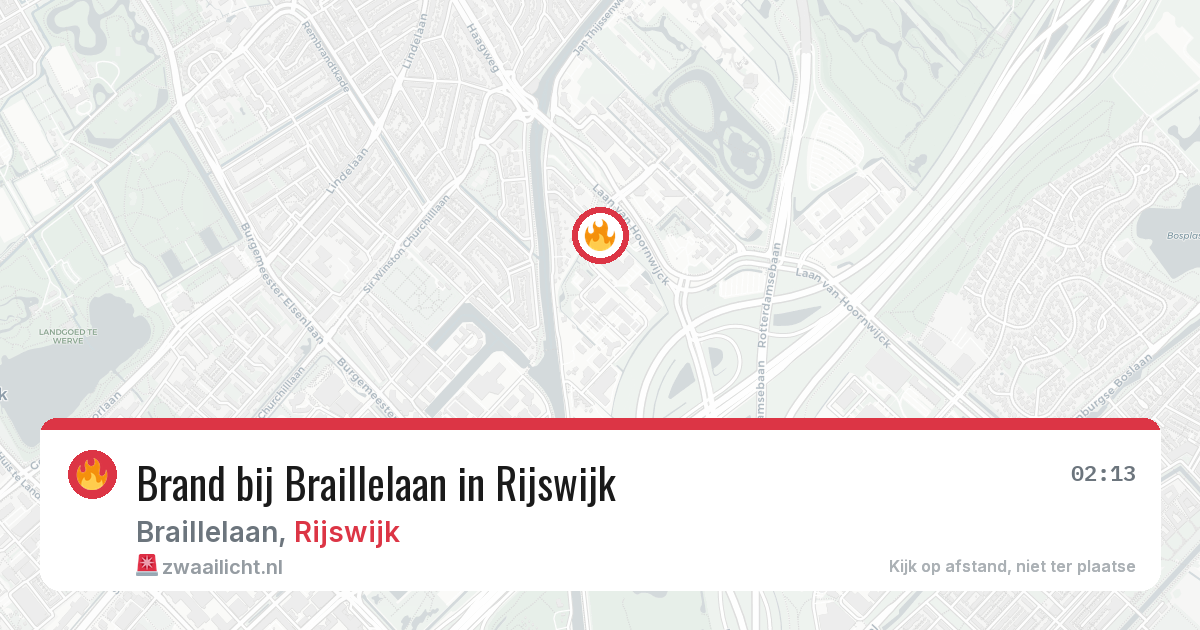 Brand bij Braillelaan in Rijswijk — 28 jun 2026