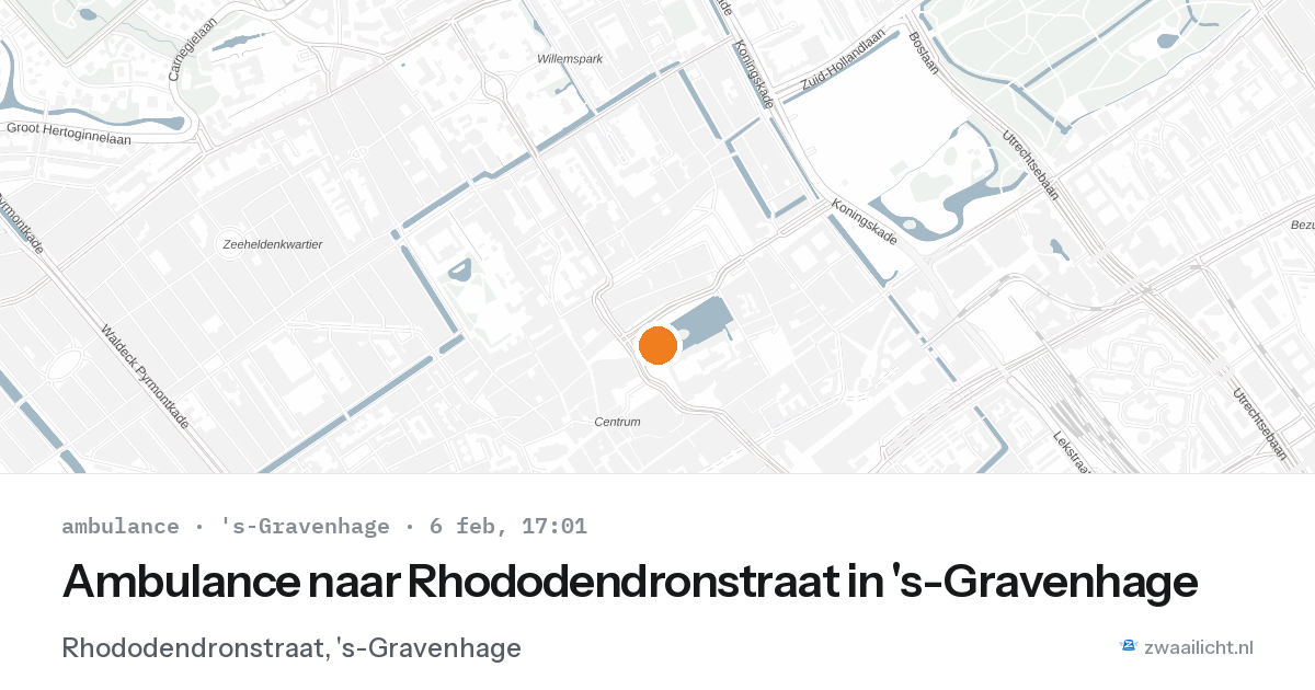 Ambulance naar Rhododendronstraat in 's-Gravenhage — 6 feb 2026