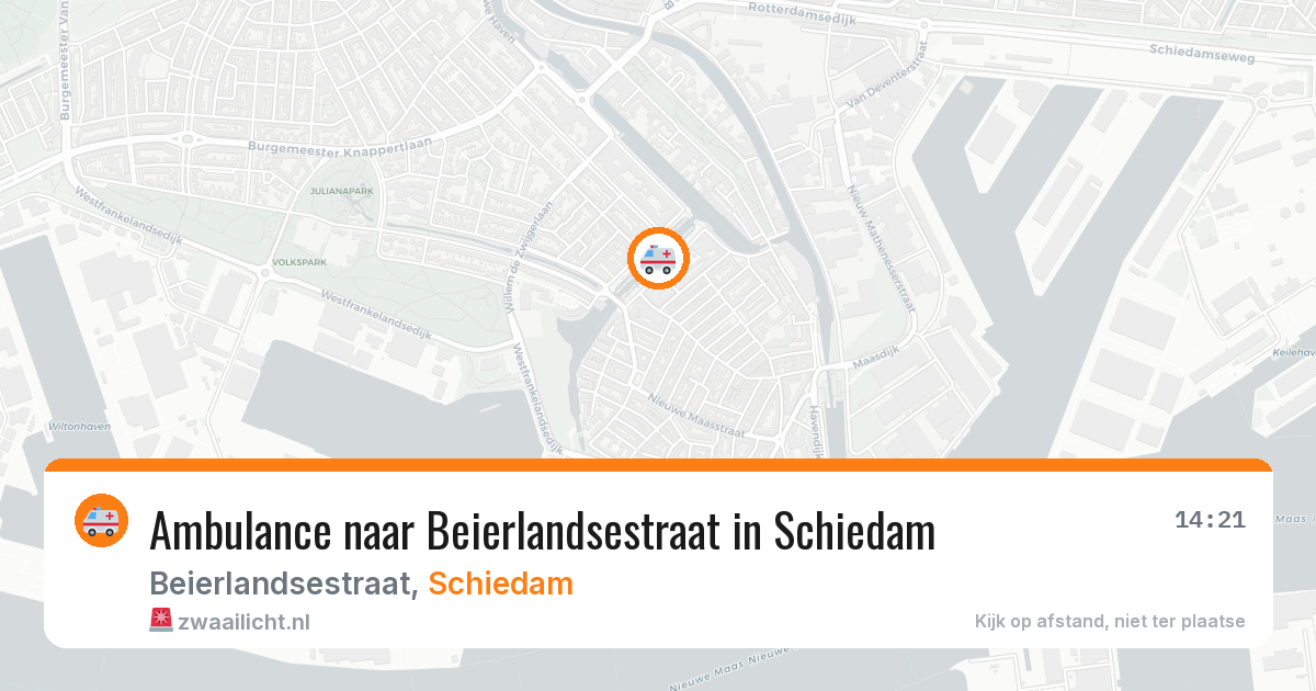 Ambulance naar Beierlandsestraat in Schiedam — 20 apr 2026