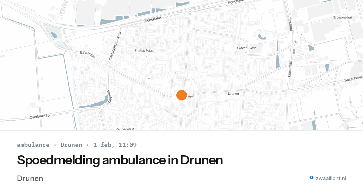 Spoedmelding ambulance in Drunen — 1 feb 2026