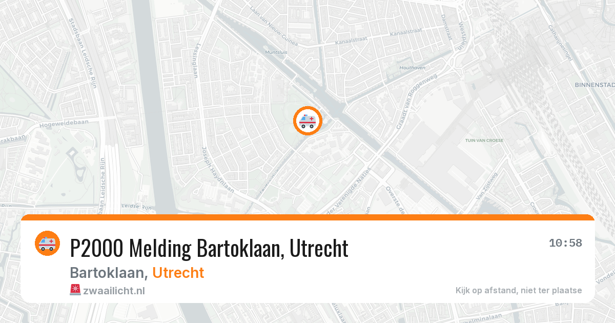 P2000 Melding Bartoklaan, Utrecht — 25 jun 2026