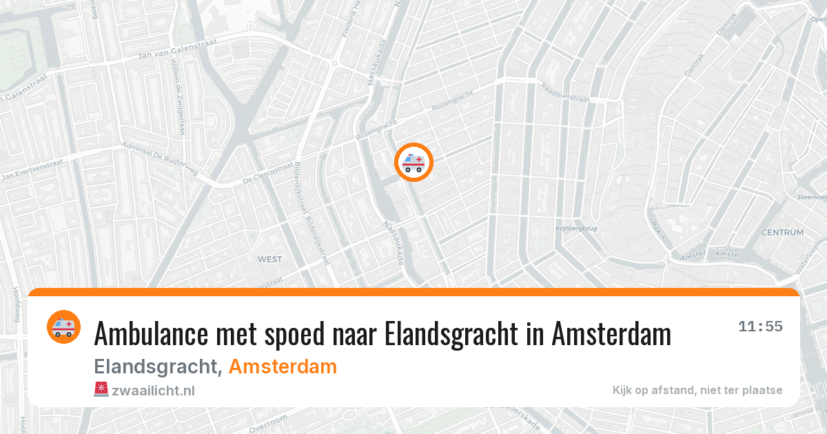 Ambulance met spoed naar Elandsgracht in Amsterdam — 24 jul 2026