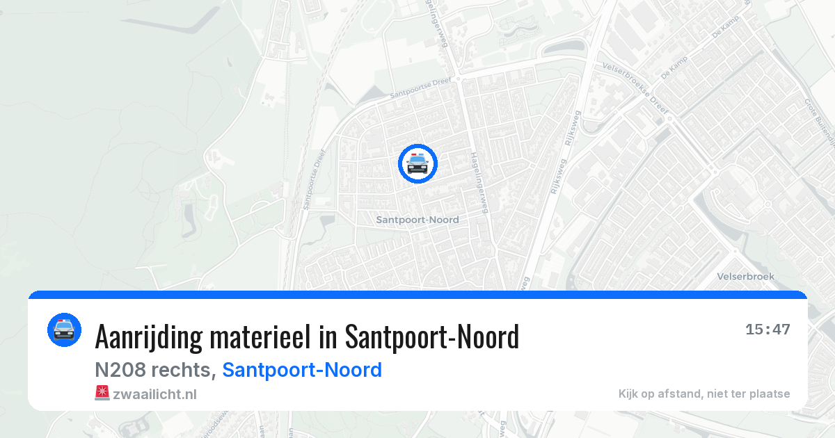 Aanrijding materieel in Santpoort-Noord — 19 jun 2026