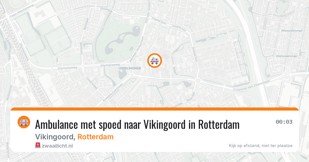 Ambulance met spoed naar Vikingoord in Rotterdam — 6 jul 2026
