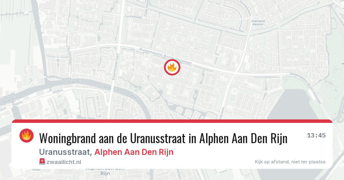 Woningbrand aan de Uranusstraat in Alphen Aan Den Rijn — 22 jul 2026