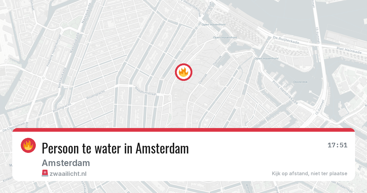 Persoon te water in Amsterdam — 24 mrt 2026