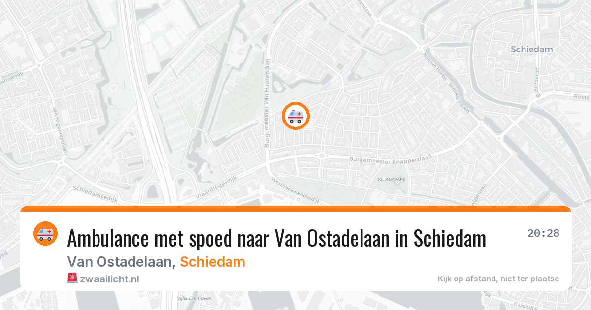 Ambulance met spoed naar Van Ostadelaan in Schiedam — 11 jul 2026