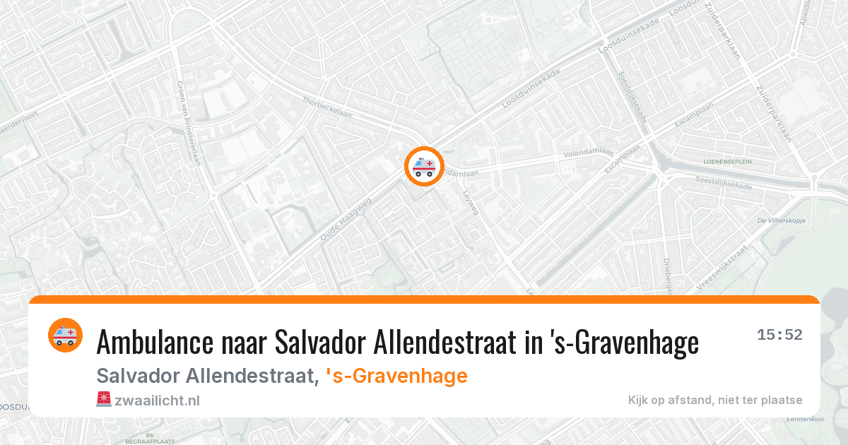 Ambulance naar Salvador Allendestraat in 's-Gravenhage — 4 aug 2026