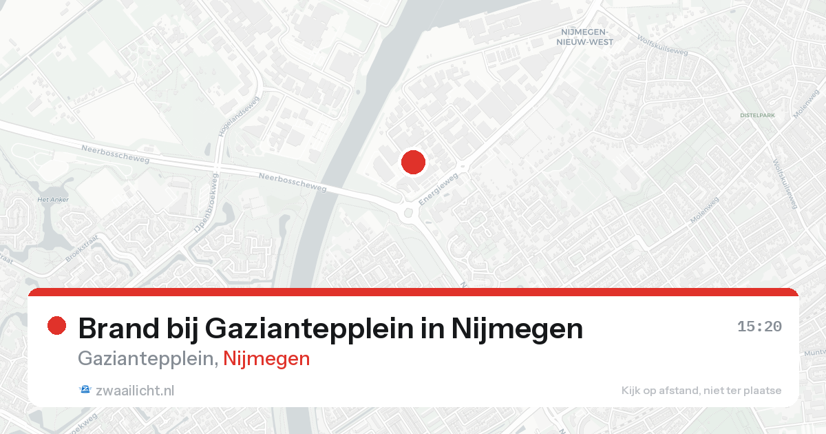 Brand bij Gaziantepplein in Nijmegen — 25 aug 2026