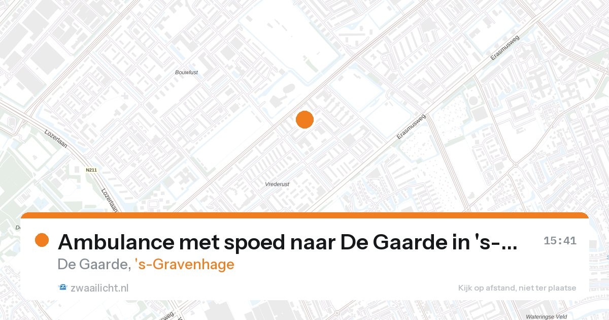 Ambulance met spoed naar De Gaarde in 's-Gravenhage — 28 aug 2026