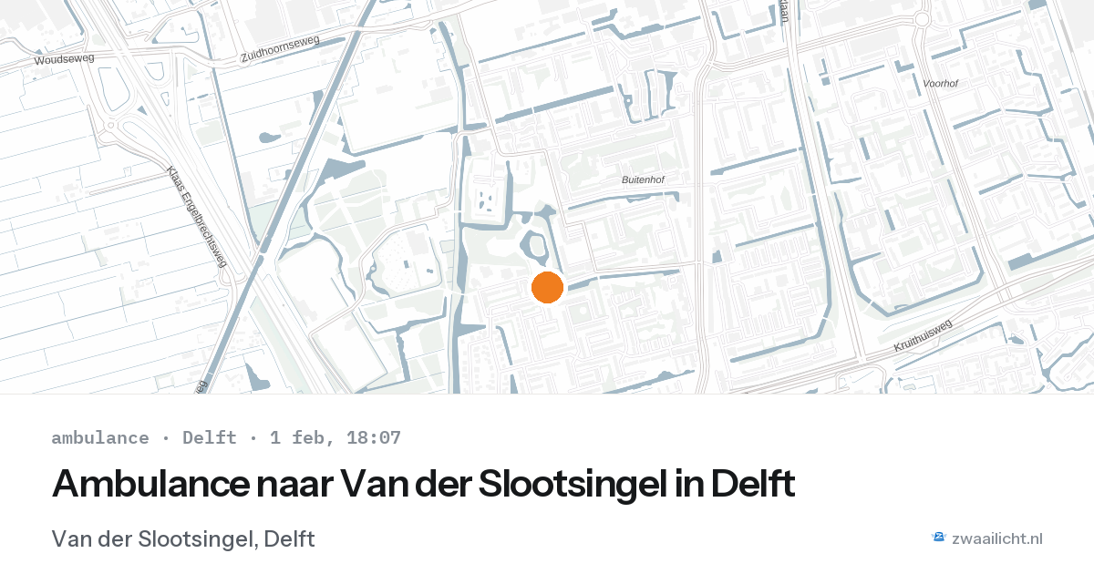 Ambulance naar Van der Slootsingel in Delft — 1 feb 2026