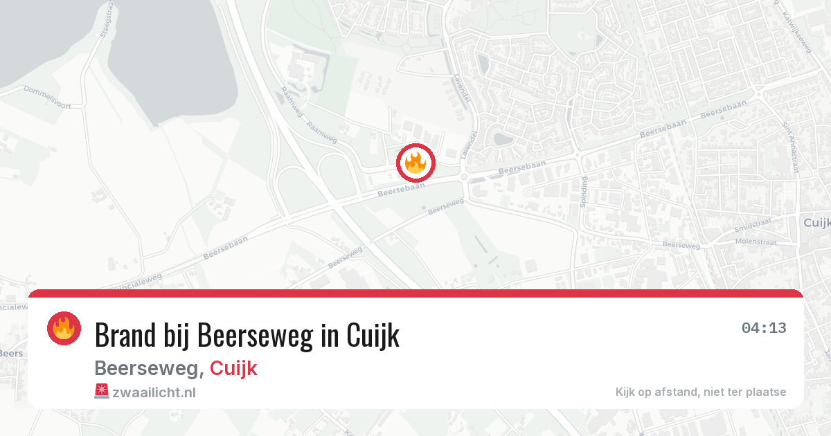 Brand bij Beerseweg in Cuijk — 28 jun 2026