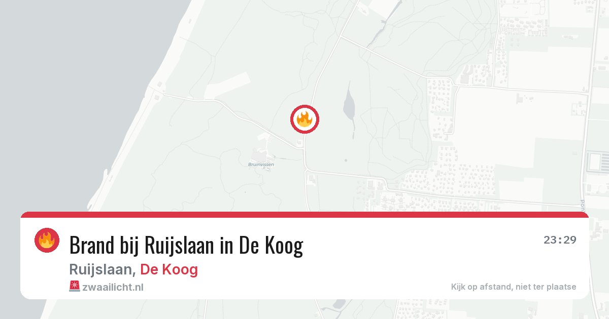 Brand bij Ruijslaan in De Koog — 8 apr 2026