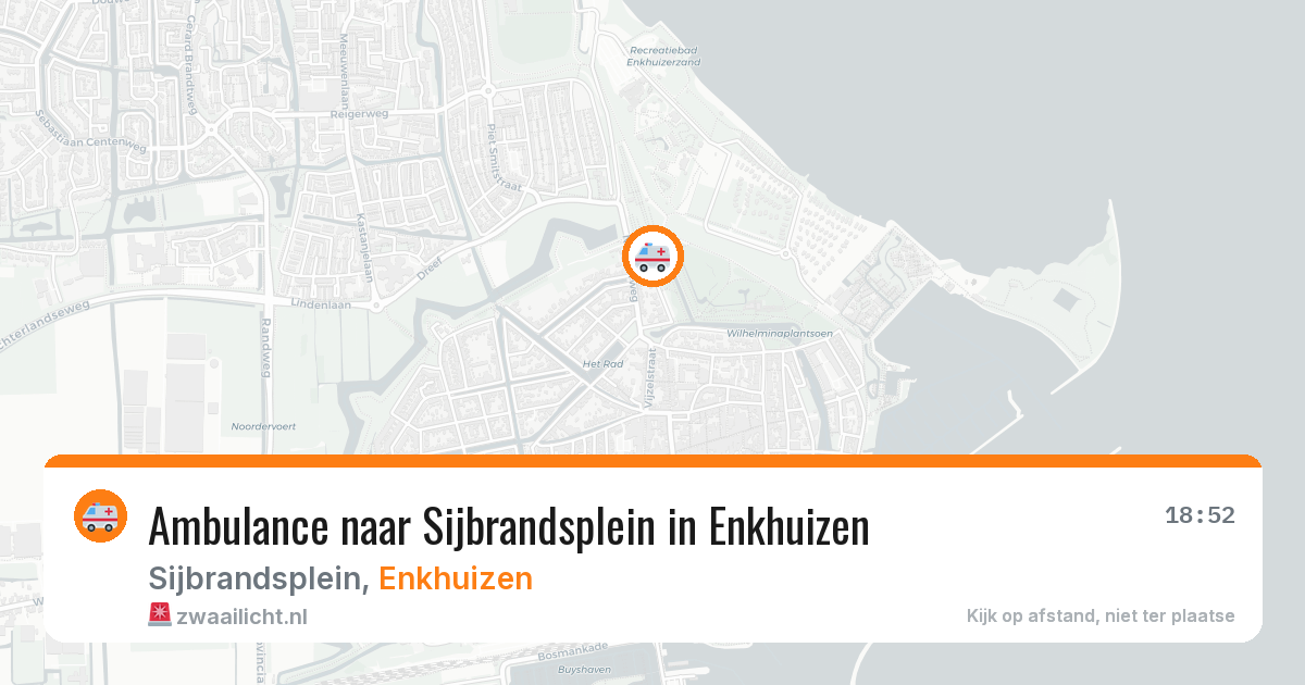 Ambulance naar Sijbrandsplein in Enkhuizen — 10 aug 2026