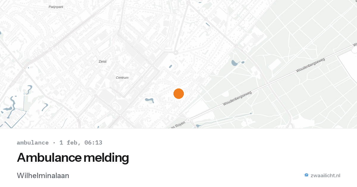 Ambulance melding — 1 feb 2026