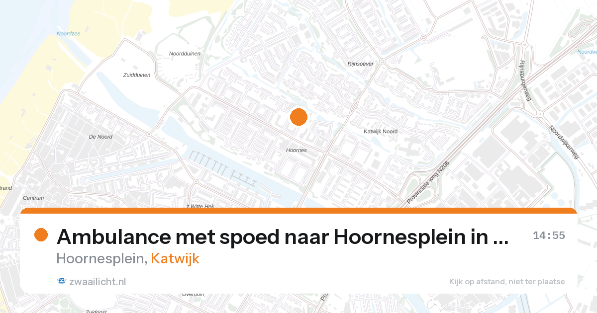 Ambulance met spoed naar Hoornesplein in Katwijk — 27 aug 2026