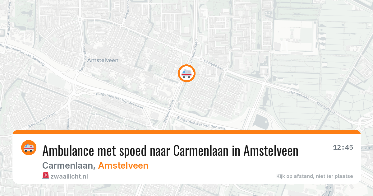 Ambulance met spoed naar Carmenlaan in Amstelveen — 11 jun 2026