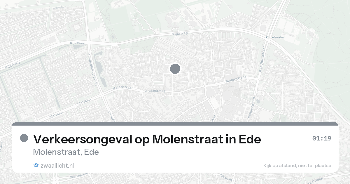 Verkeersongeval op Molenstraat in Ede — 22 aug 2026