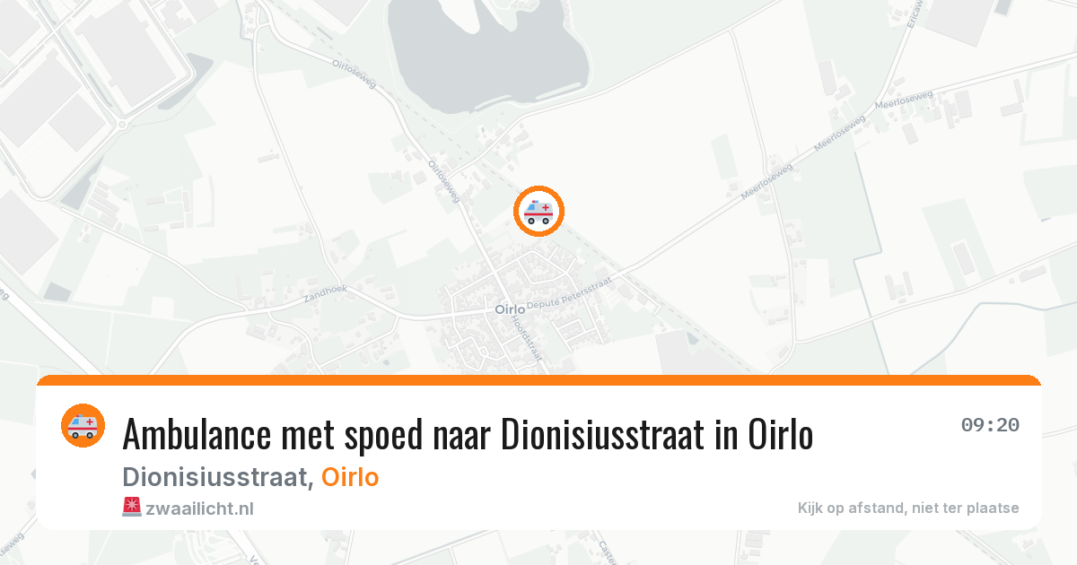 Ambulance met spoed naar Dionisiusstraat in Oirlo — 23 mei 2026