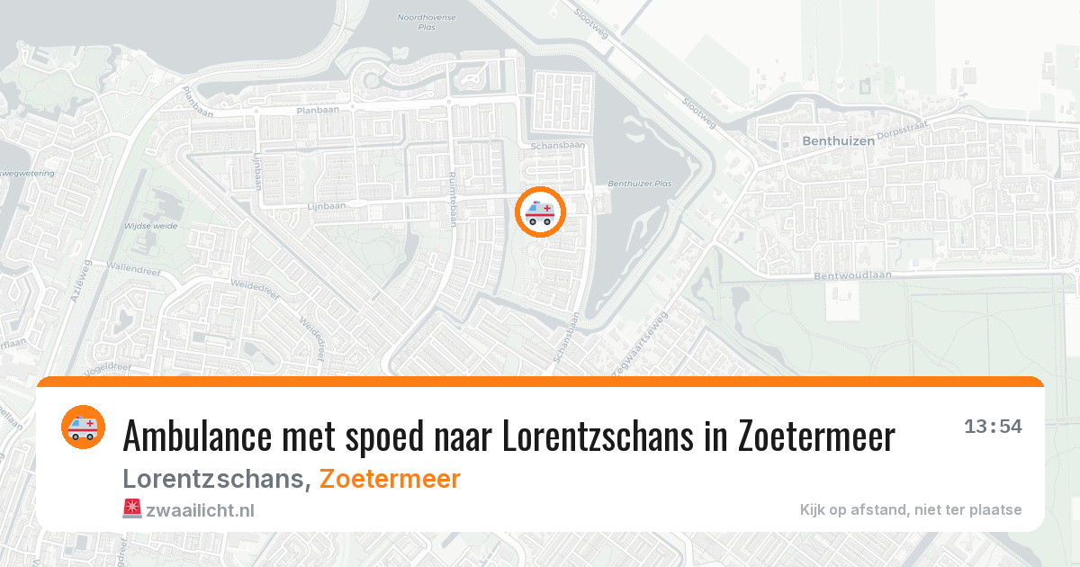 Ambulance met spoed naar Lorentzschans in Zoetermeer — 1 aug 2026