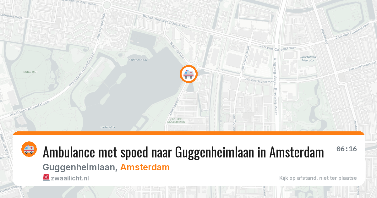 Ambulance met spoed naar Guggenheimlaan in Amsterdam — 7 apr 2026
