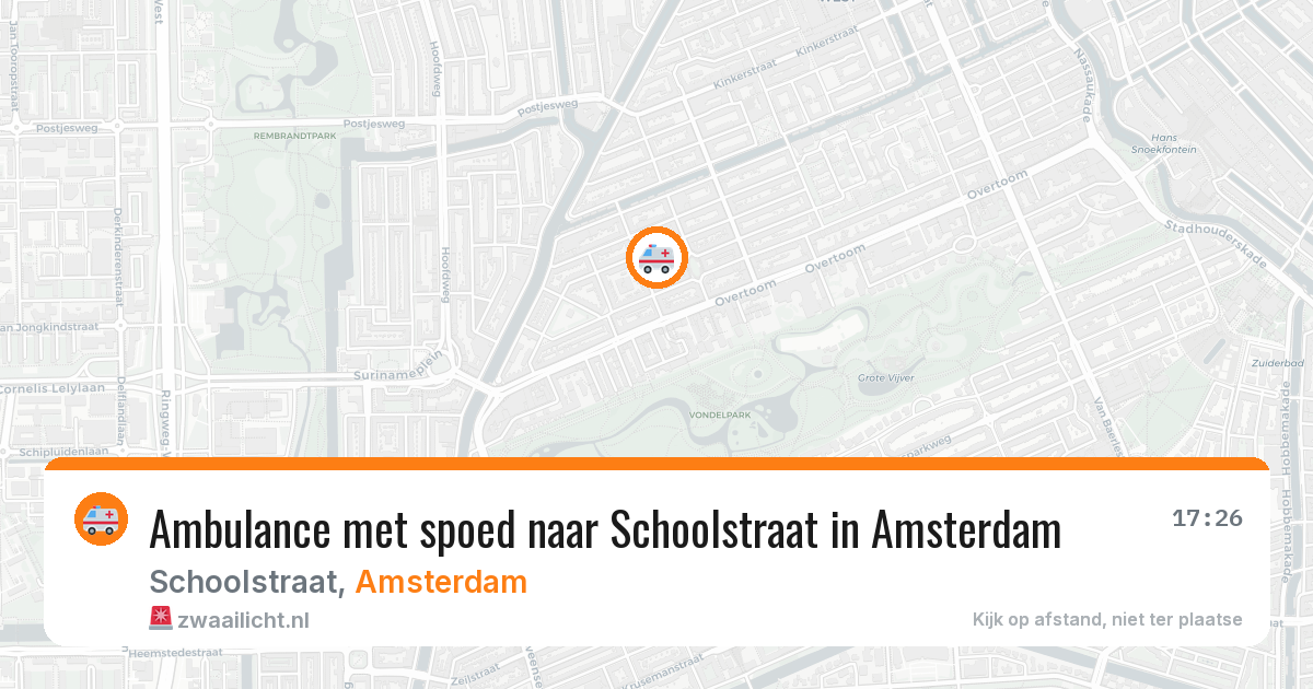 Ambulance met spoed naar Schoolstraat in Amsterdam — 29 jun 2026