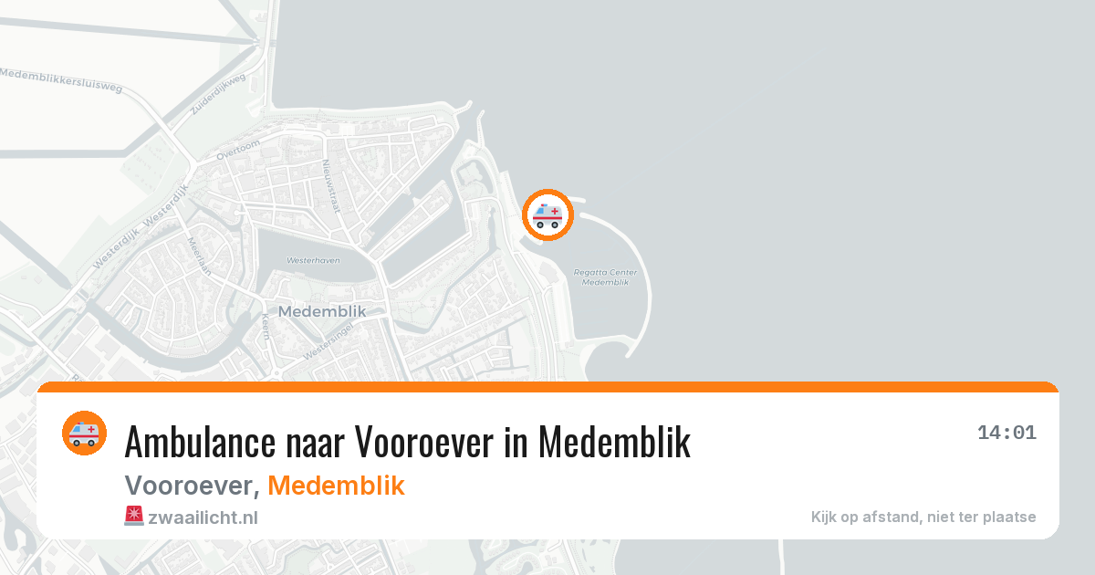 Ambulance naar Vooroever in Medemblik — 6 aug 2026