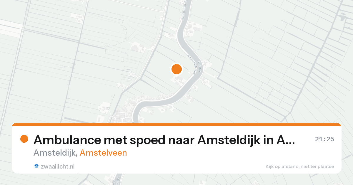Ambulance met spoed naar Amsteldijk in Amstelveen — 31 mei 2026