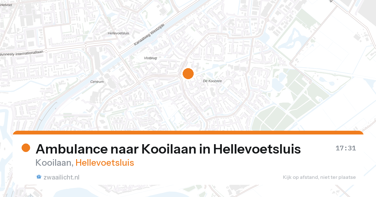 Ambulance naar Kooilaan in Hellevoetsluis — 28 aug 2026