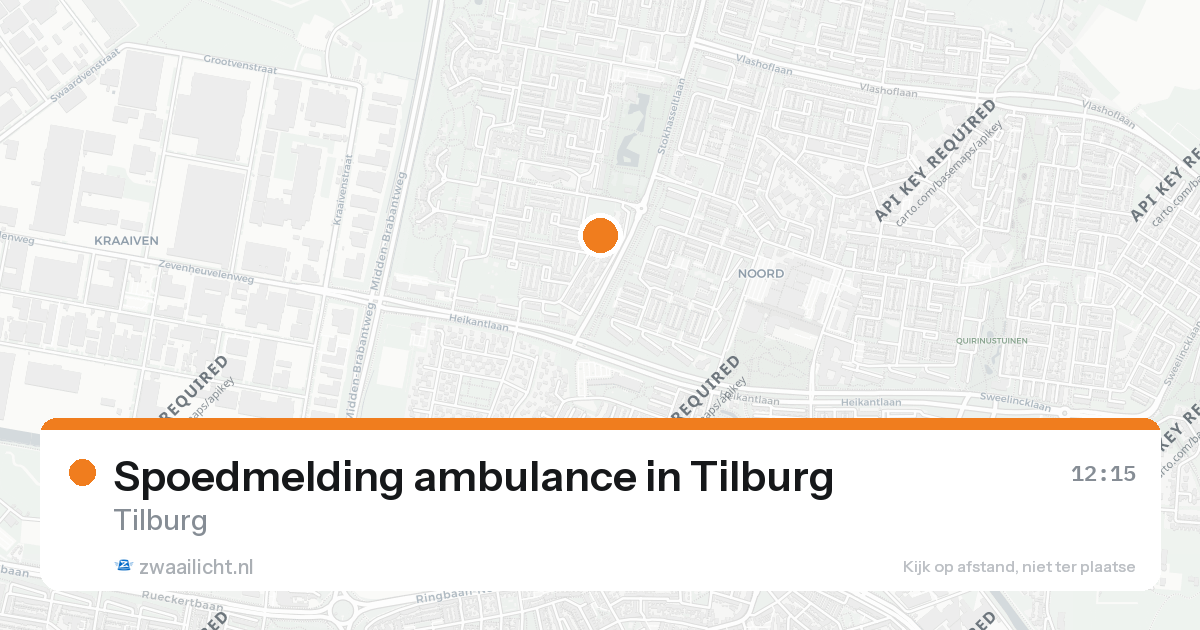 Spoedmelding ambulance in Tilburg — 26 aug 2026