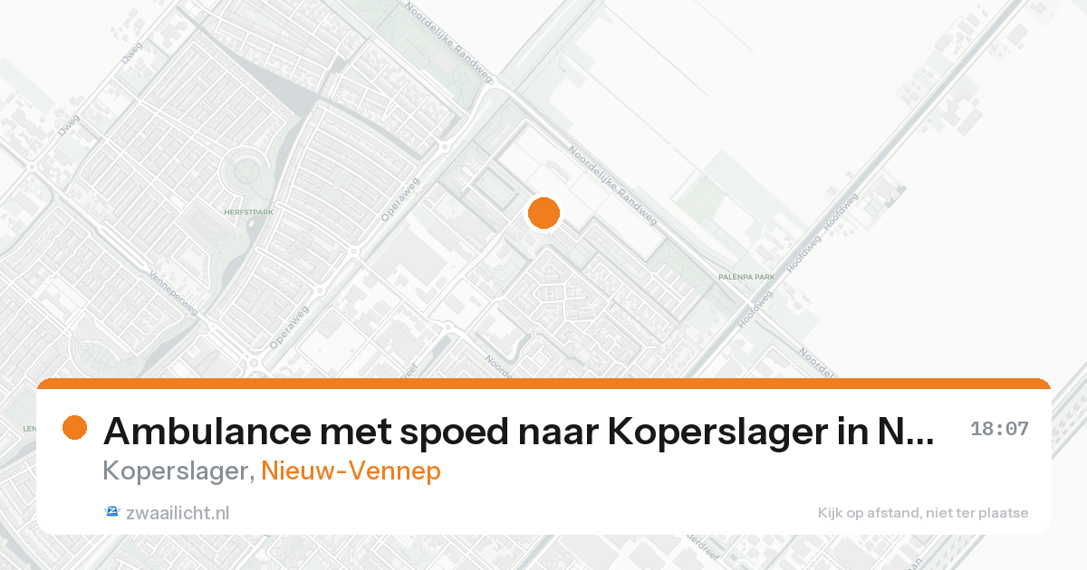 Ambulance met spoed naar Koperslager in Nieuw-Vennep — 22 aug 2026