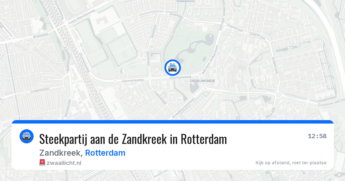Steekpartij aan de Zandkreek in Rotterdam — 7 aug 2026