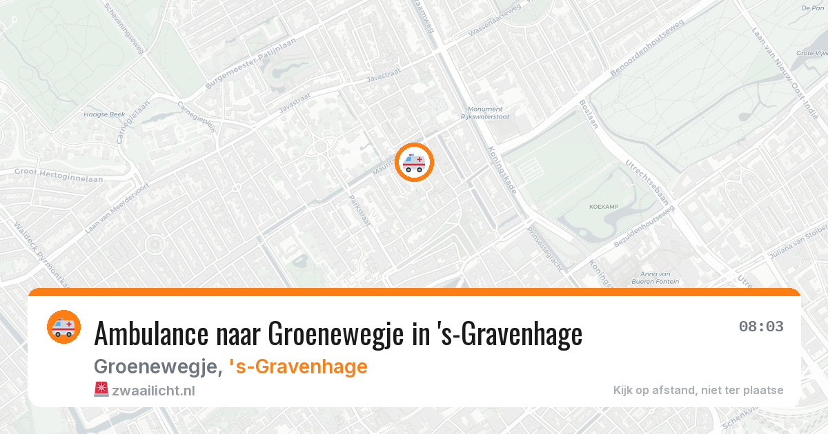 Ambulance naar Groenewegje in 's-Gravenhage — 3 apr 2026