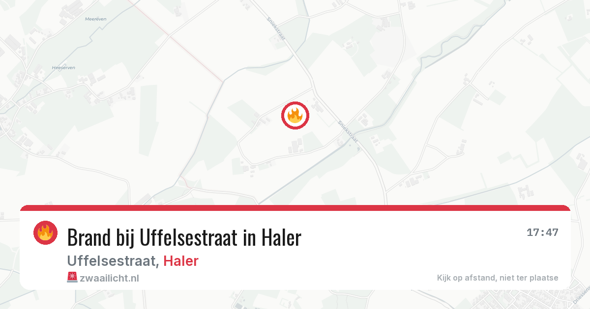 Brand bij Uffelsestraat in Haler — 25 mei 2026