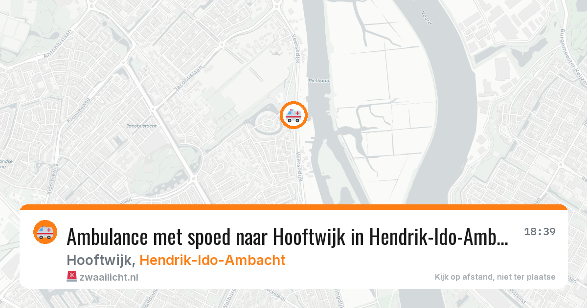 Ambulance met spoed naar Hooftwijk in Hendrik-Ido-Ambacht — 13 mei 2026