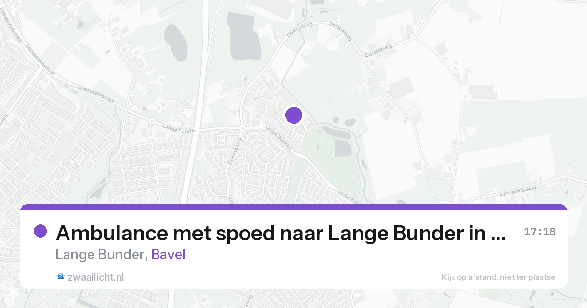Ambulance met spoed naar Lange Bunder in Bavel — 25 aug 2026