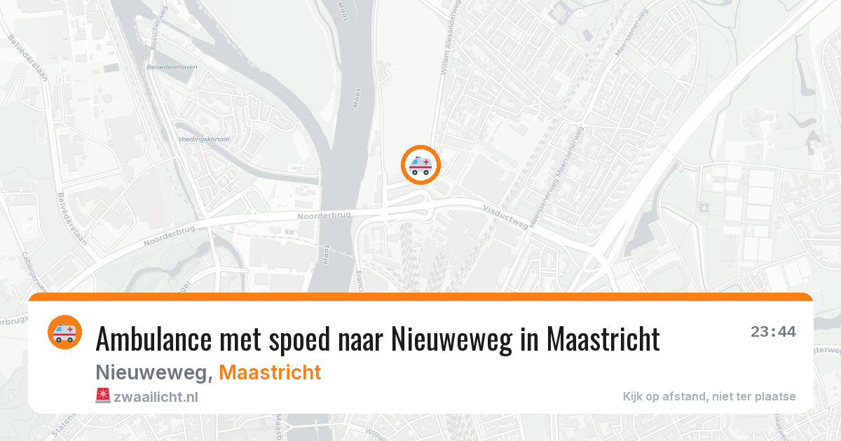 Ambulance met spoed naar Nieuweweg in Maastricht — 7 jul 2026