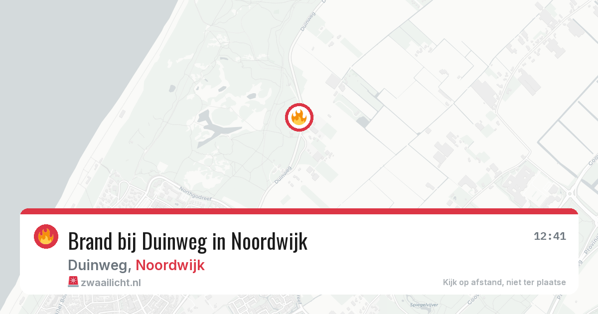 Brand bij Duinweg in Noordwijk — 24 jun 2026