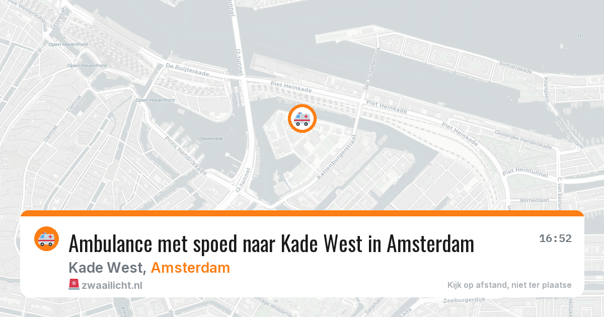 Ambulance met spoed naar Kade West in Amsterdam — 27 apr 2026