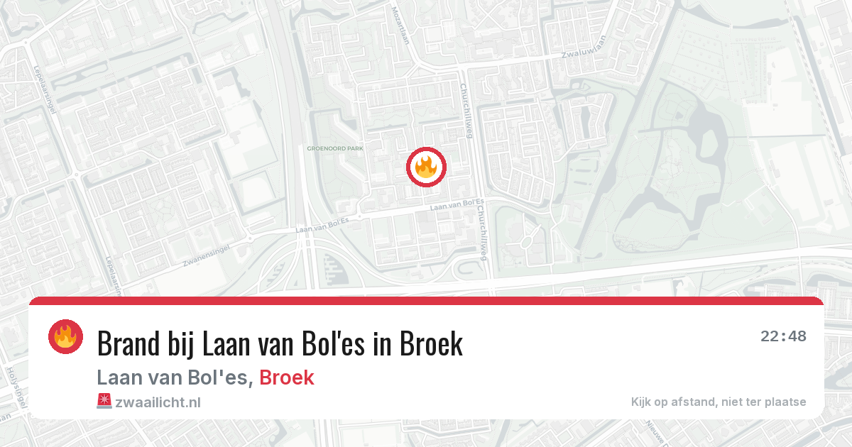 Brand bij Laan van Bol'es in Broek — 2 aug 2026