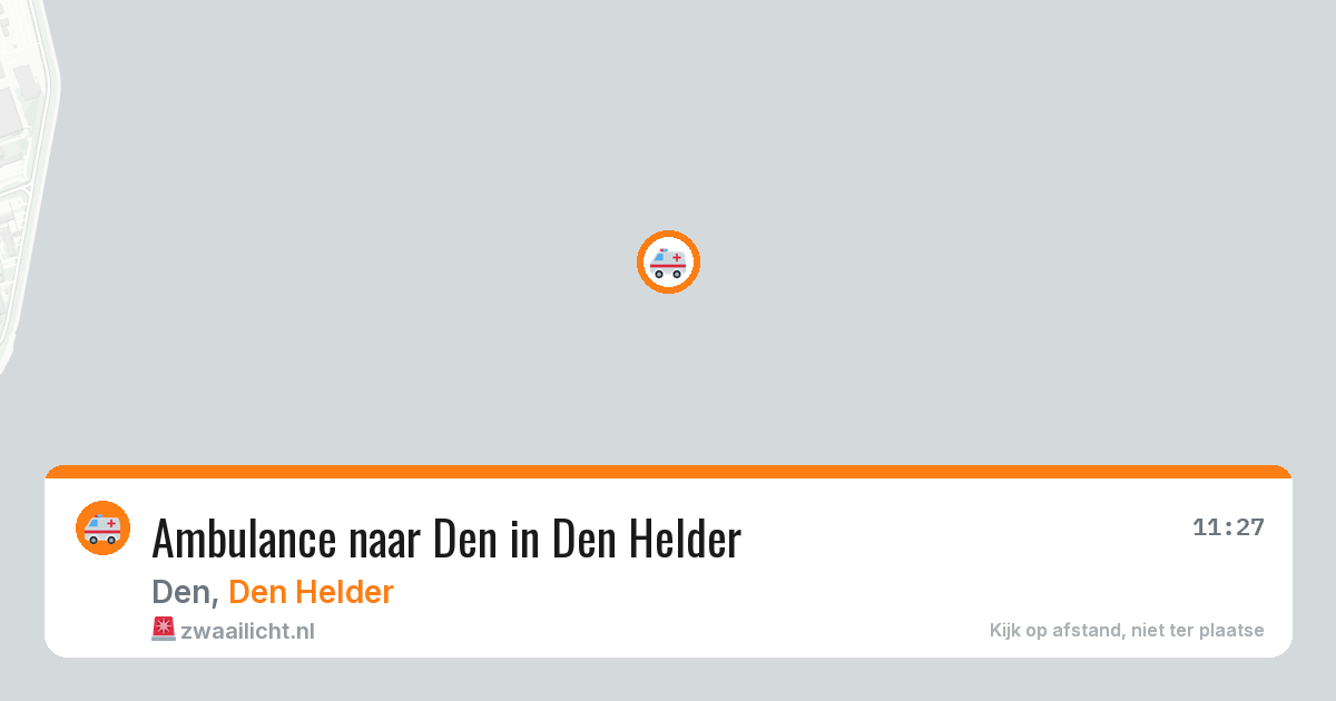 Ambulance naar Den in Den Helder — 2 aug 2026